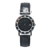 ブルガリ ブルガリブルガリ 腕時計 BB26SLD クオーツ ブラック文字盤 ステンレススチール レザー レディース BVLGARI 【中古】